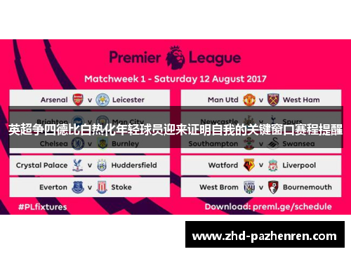 英超争四德比白热化年轻球员迎来证明自我的关键窗口赛程提醒